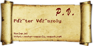 Péter Vászoly névjegykártya